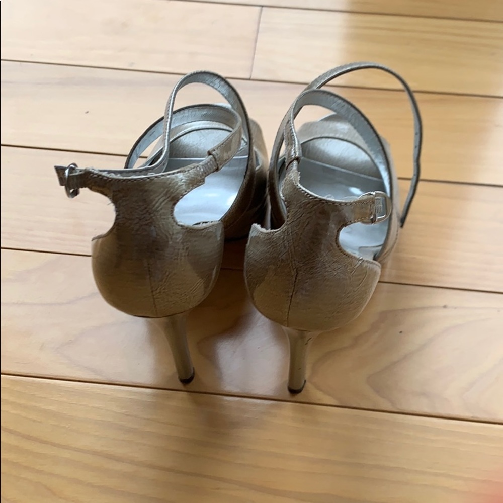 Carlos By Carlos Santana Silver Open Toe Pumps - image 3